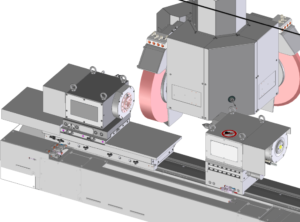 The newly developed Z2 axis for automatic length compensation
